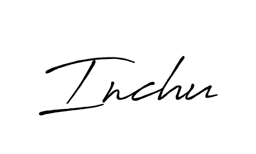 if you are searching for the best signature style for your name Inchu. so please give up your signature search. here we have designed multiple signature styles  using Antro_Vectra_Bolder. Inchu signature style 7 images and pictures png