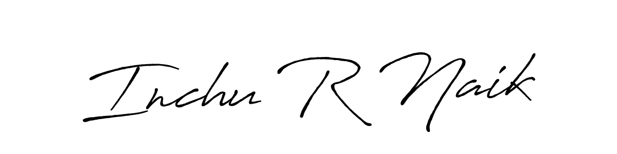 Make a beautiful signature design for name Inchu R Naik. With this signature (Antro_Vectra_Bolder) style, you can create a handwritten signature for free. Inchu R Naik signature style 7 images and pictures png