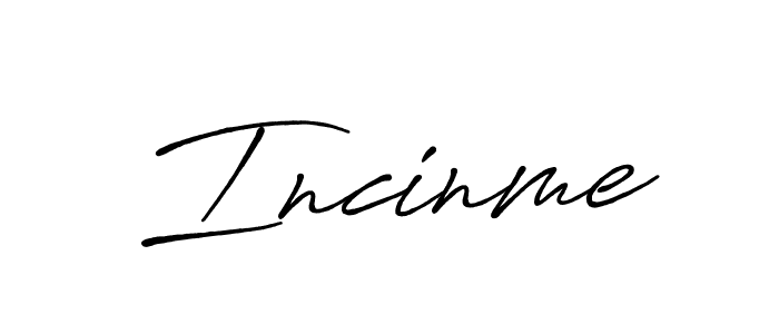 How to make Incinme signature? Antro_Vectra_Bolder is a professional autograph style. Create handwritten signature for Incinme name. Incinme signature style 7 images and pictures png