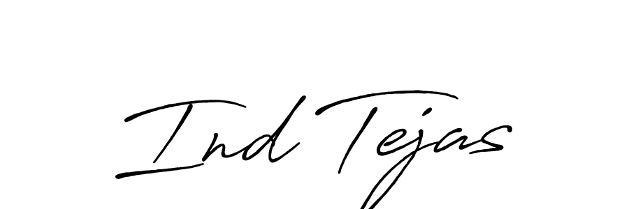 Make a beautiful signature design for name Ind Tejas. With this signature (Antro_Vectra_Bolder) style, you can create a handwritten signature for free. Ind Tejas signature style 7 images and pictures png