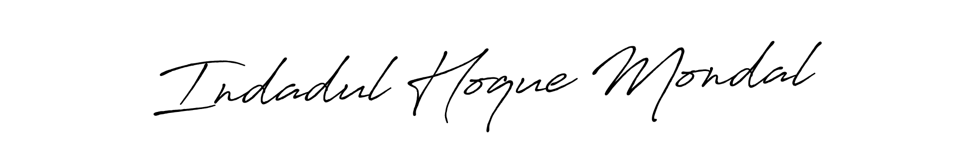 Use a signature maker to create a handwritten signature online. With this signature software, you can design (Antro_Vectra_Bolder) your own signature for name Indadul Hoque Mondal. Indadul Hoque Mondal signature style 7 images and pictures png