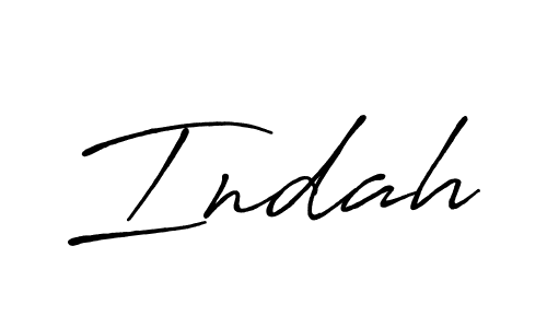 You should practise on your own different ways (Antro_Vectra_Bolder) to write your name (Indah) in signature. don't let someone else do it for you. Indah signature style 7 images and pictures png