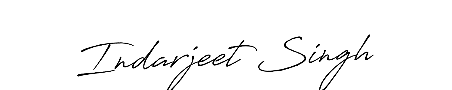 Make a beautiful signature design for name Indarjeet Singh. With this signature (Antro_Vectra_Bolder) style, you can create a handwritten signature for free. Indarjeet Singh signature style 7 images and pictures png