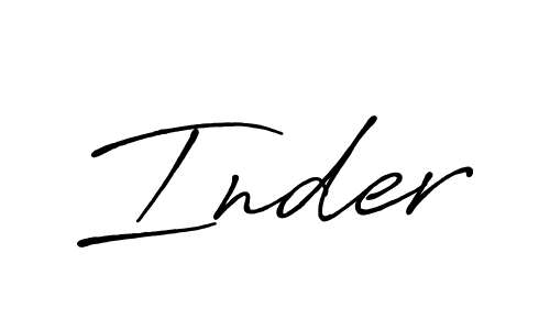 The best way (Antro_Vectra_Bolder) to make a short signature is to pick only two or three words in your name. The name Inder include a total of six letters. For converting this name. Inder signature style 7 images and pictures png