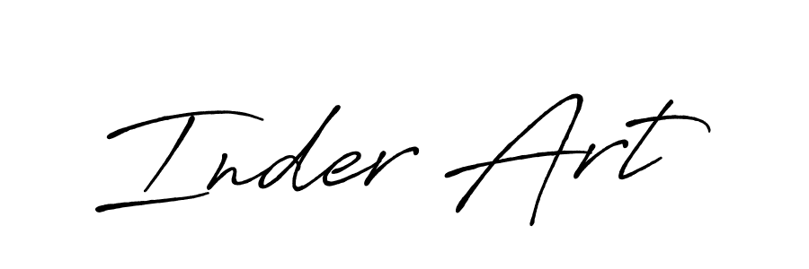 Create a beautiful signature design for name Inder Art. With this signature (Antro_Vectra_Bolder) fonts, you can make a handwritten signature for free. Inder Art signature style 7 images and pictures png