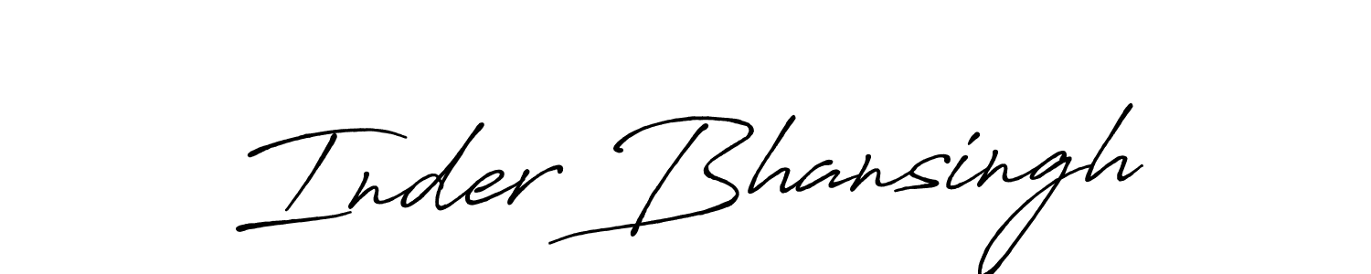 How to make Inder Bhansingh signature? Antro_Vectra_Bolder is a professional autograph style. Create handwritten signature for Inder Bhansingh name. Inder Bhansingh signature style 7 images and pictures png