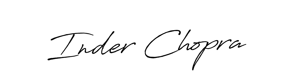 Make a beautiful signature design for name Inder Chopra. Use this online signature maker to create a handwritten signature for free. Inder Chopra signature style 7 images and pictures png