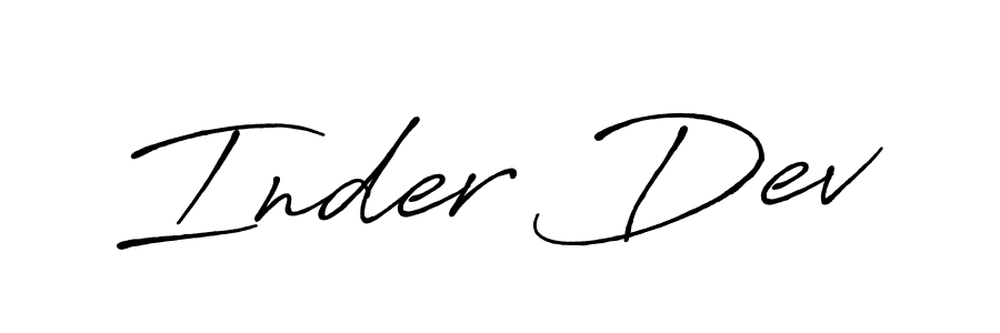 Create a beautiful signature design for name Inder Dev. With this signature (Antro_Vectra_Bolder) fonts, you can make a handwritten signature for free. Inder Dev signature style 7 images and pictures png