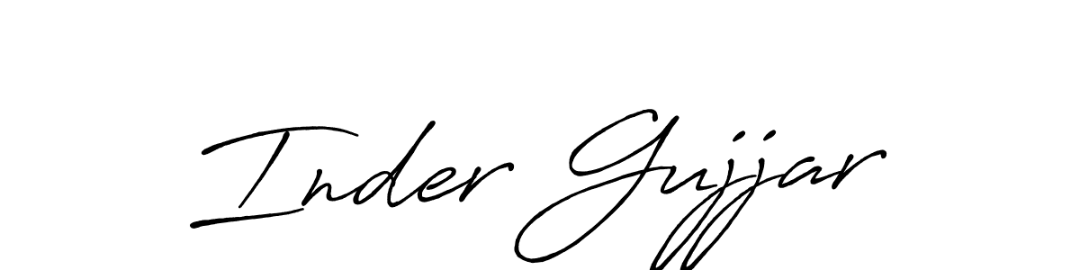 Similarly Antro_Vectra_Bolder is the best handwritten signature design. Signature creator online .You can use it as an online autograph creator for name Inder Gujjar. Inder Gujjar signature style 7 images and pictures png