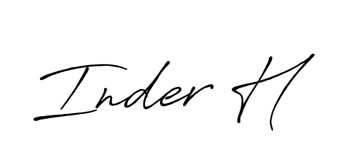 Also You can easily find your signature by using the search form. We will create Inder H name handwritten signature images for you free of cost using Antro_Vectra_Bolder sign style. Inder H signature style 7 images and pictures png