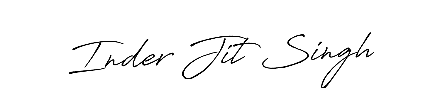 Create a beautiful signature design for name Inder Jit Singh. With this signature (Antro_Vectra_Bolder) fonts, you can make a handwritten signature for free. Inder Jit Singh signature style 7 images and pictures png