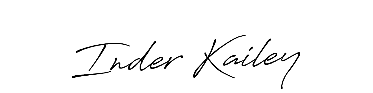 Design your own signature with our free online signature maker. With this signature software, you can create a handwritten (Antro_Vectra_Bolder) signature for name Inder Kailey. Inder Kailey signature style 7 images and pictures png