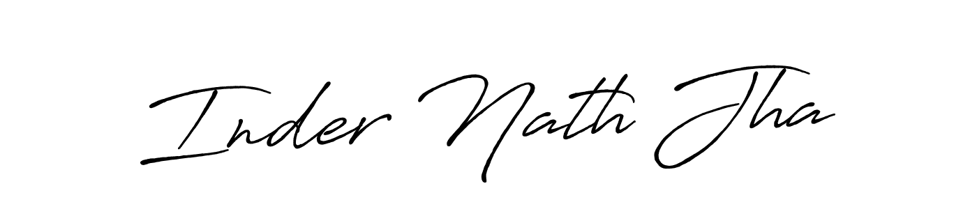 This is the best signature style for the Inder Nath Jha name. Also you like these signature font (Antro_Vectra_Bolder). Mix name signature. Inder Nath Jha signature style 7 images and pictures png