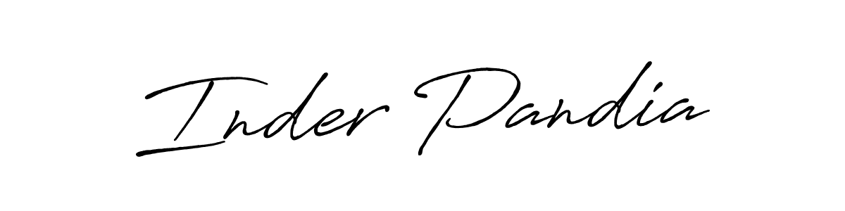 Inder Pandia stylish signature style. Best Handwritten Sign (Antro_Vectra_Bolder) for my name. Handwritten Signature Collection Ideas for my name Inder Pandia. Inder Pandia signature style 7 images and pictures png