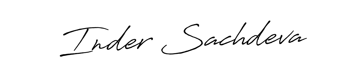 Use a signature maker to create a handwritten signature online. With this signature software, you can design (Antro_Vectra_Bolder) your own signature for name Inder Sachdeva. Inder Sachdeva signature style 7 images and pictures png
