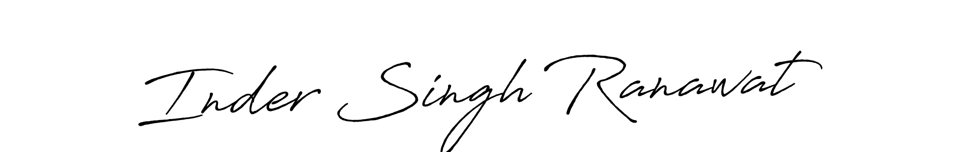 Make a beautiful signature design for name Inder Singh Ranawat. With this signature (Antro_Vectra_Bolder) style, you can create a handwritten signature for free. Inder Singh Ranawat signature style 7 images and pictures png