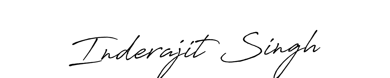 Design your own signature with our free online signature maker. With this signature software, you can create a handwritten (Antro_Vectra_Bolder) signature for name Inderajit Singh. Inderajit Singh signature style 7 images and pictures png