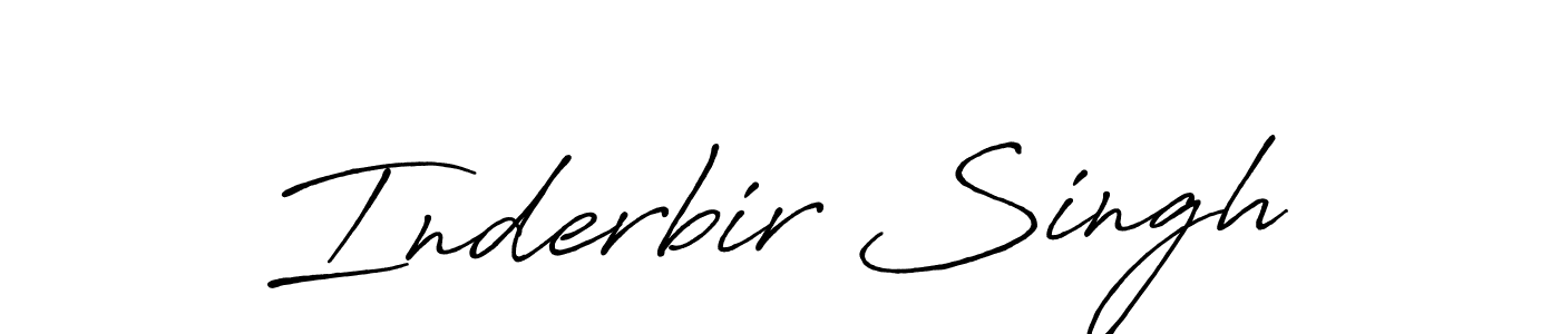 How to make Inderbir Singh name signature. Use Antro_Vectra_Bolder style for creating short signs online. This is the latest handwritten sign. Inderbir Singh signature style 7 images and pictures png