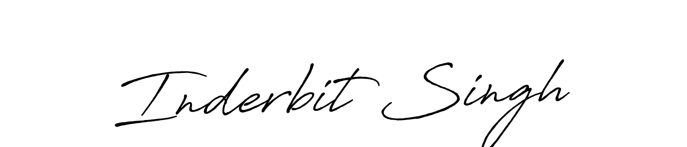 Design your own signature with our free online signature maker. With this signature software, you can create a handwritten (Antro_Vectra_Bolder) signature for name Inderbit Singh. Inderbit Singh signature style 7 images and pictures png