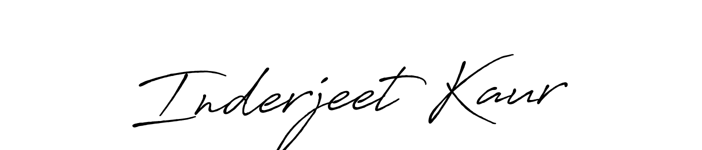 Inderjeet Kaur stylish signature style. Best Handwritten Sign (Antro_Vectra_Bolder) for my name. Handwritten Signature Collection Ideas for my name Inderjeet Kaur. Inderjeet Kaur signature style 7 images and pictures png