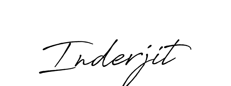 Create a beautiful signature design for name Inderjit. With this signature (Antro_Vectra_Bolder) fonts, you can make a handwritten signature for free. Inderjit signature style 7 images and pictures png