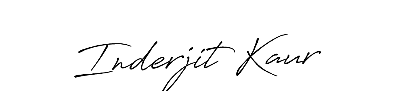 How to make Inderjit Kaur signature? Antro_Vectra_Bolder is a professional autograph style. Create handwritten signature for Inderjit Kaur name. Inderjit Kaur signature style 7 images and pictures png