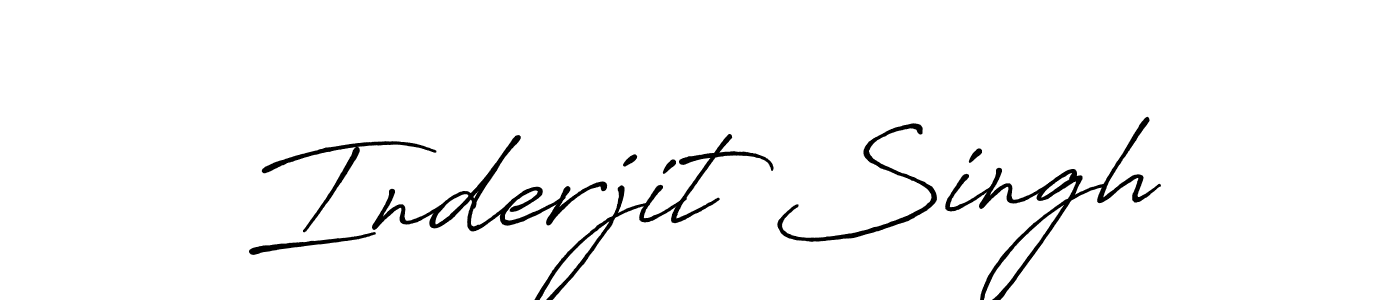 How to make Inderjit Singh name signature. Use Antro_Vectra_Bolder style for creating short signs online. This is the latest handwritten sign. Inderjit Singh signature style 7 images and pictures png