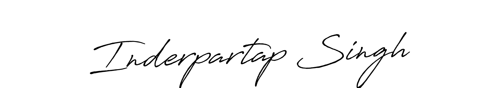 Create a beautiful signature design for name Inderpartap Singh. With this signature (Antro_Vectra_Bolder) fonts, you can make a handwritten signature for free. Inderpartap Singh signature style 7 images and pictures png