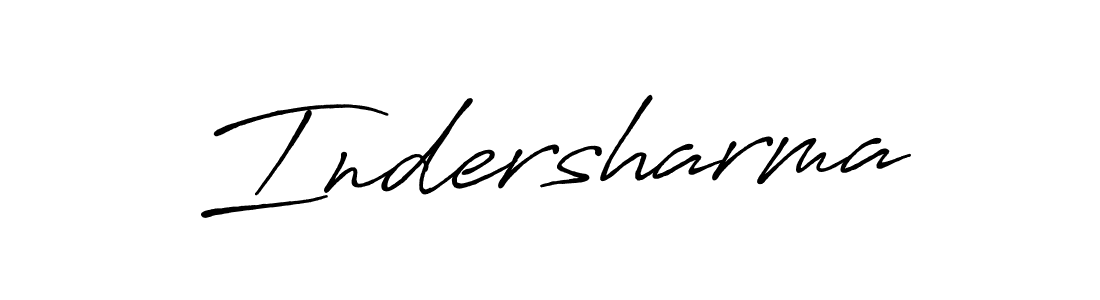 How to make Indersharma name signature. Use Antro_Vectra_Bolder style for creating short signs online. This is the latest handwritten sign. Indersharma signature style 7 images and pictures png