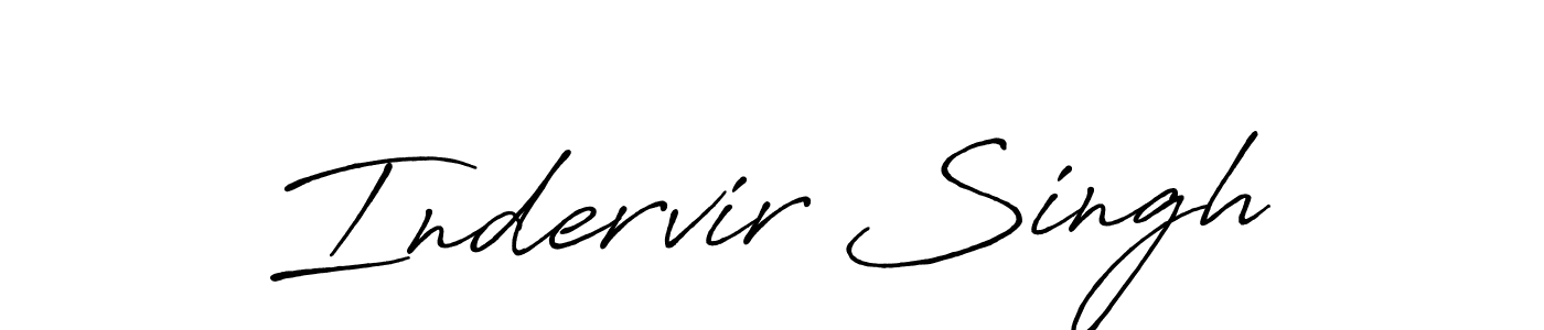 Use a signature maker to create a handwritten signature online. With this signature software, you can design (Antro_Vectra_Bolder) your own signature for name Indervir Singh. Indervir Singh signature style 7 images and pictures png
