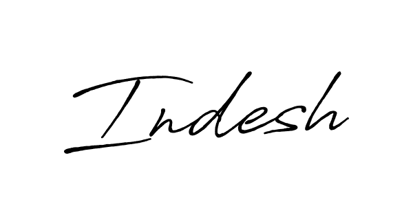 Indesh stylish signature style. Best Handwritten Sign (Antro_Vectra_Bolder) for my name. Handwritten Signature Collection Ideas for my name Indesh. Indesh signature style 7 images and pictures png