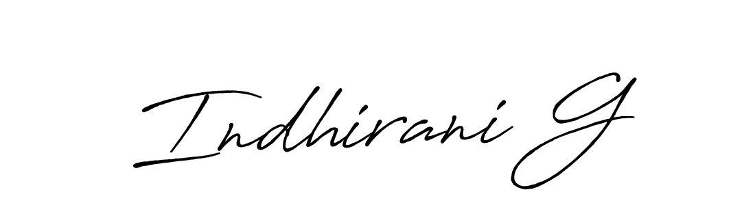 It looks lik you need a new signature style for name Indhirani G. Design unique handwritten (Antro_Vectra_Bolder) signature with our free signature maker in just a few clicks. Indhirani G signature style 7 images and pictures png