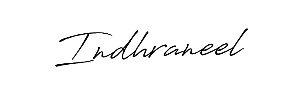 Make a beautiful signature design for name Indhraneel. With this signature (Antro_Vectra_Bolder) style, you can create a handwritten signature for free. Indhraneel signature style 7 images and pictures png