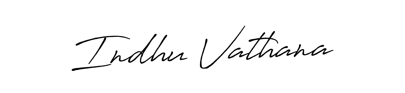 Design your own signature with our free online signature maker. With this signature software, you can create a handwritten (Antro_Vectra_Bolder) signature for name Indhu Vathana. Indhu Vathana signature style 7 images and pictures png