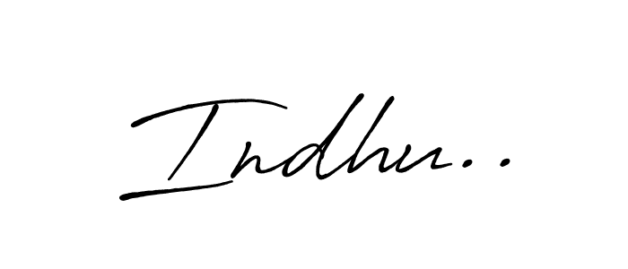 Design your own signature with our free online signature maker. With this signature software, you can create a handwritten (Antro_Vectra_Bolder) signature for name Indhu... Indhu.. signature style 7 images and pictures png