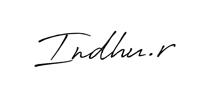 How to make Indhu.r name signature. Use Antro_Vectra_Bolder style for creating short signs online. This is the latest handwritten sign. Indhu.r signature style 7 images and pictures png