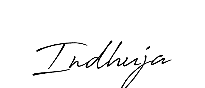 Make a beautiful signature design for name Indhuja. With this signature (Antro_Vectra_Bolder) style, you can create a handwritten signature for free. Indhuja signature style 7 images and pictures png