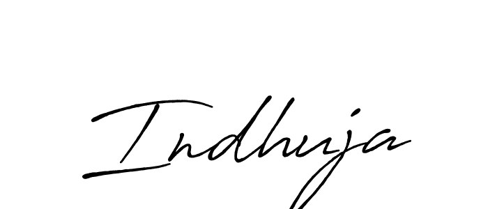 Make a beautiful signature design for name Indhuja. With this signature (Antro_Vectra_Bolder) style, you can create a handwritten signature for free. Indhuja signature style 7 images and pictures png