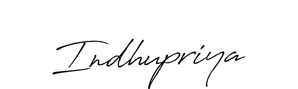 Make a beautiful signature design for name Indhupriya. With this signature (Antro_Vectra_Bolder) style, you can create a handwritten signature for free. Indhupriya signature style 7 images and pictures png