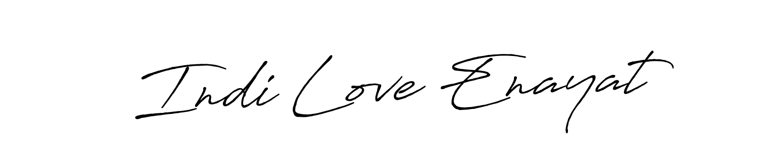 How to make Indi Love Enayat name signature. Use Antro_Vectra_Bolder style for creating short signs online. This is the latest handwritten sign. Indi Love Enayat signature style 7 images and pictures png