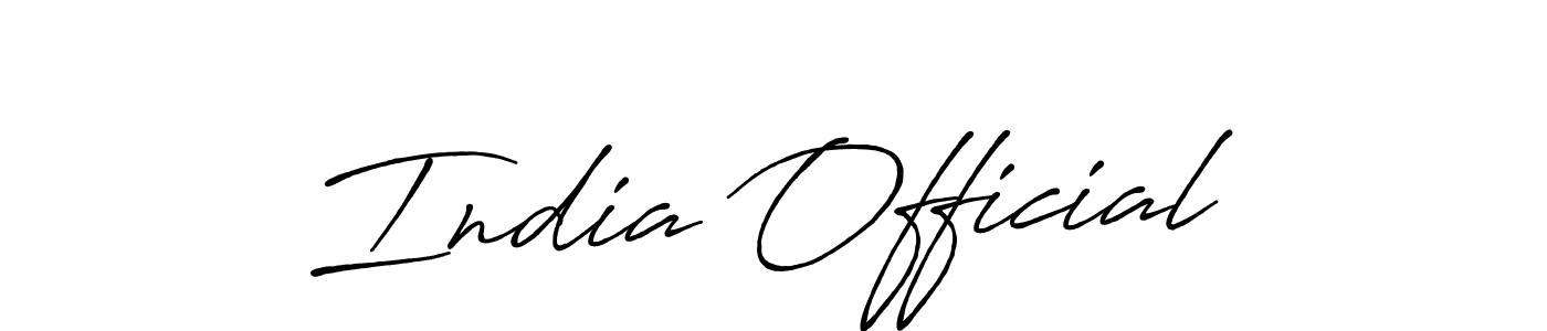 How to make India Official name signature. Use Antro_Vectra_Bolder style for creating short signs online. This is the latest handwritten sign. India Official signature style 7 images and pictures png