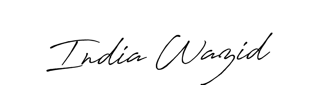 Antro_Vectra_Bolder is a professional signature style that is perfect for those who want to add a touch of class to their signature. It is also a great choice for those who want to make their signature more unique. Get India Wazid name to fancy signature for free. India Wazid signature style 7 images and pictures png