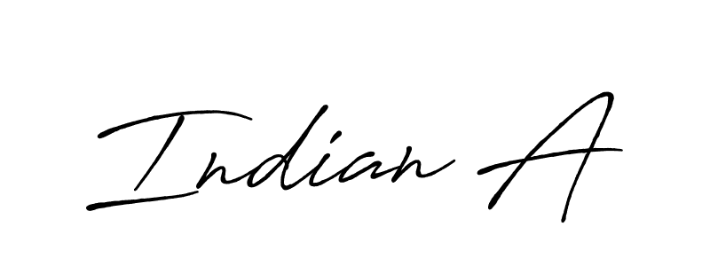 Create a beautiful signature design for name Indian A. With this signature (Antro_Vectra_Bolder) fonts, you can make a handwritten signature for free. Indian A signature style 7 images and pictures png