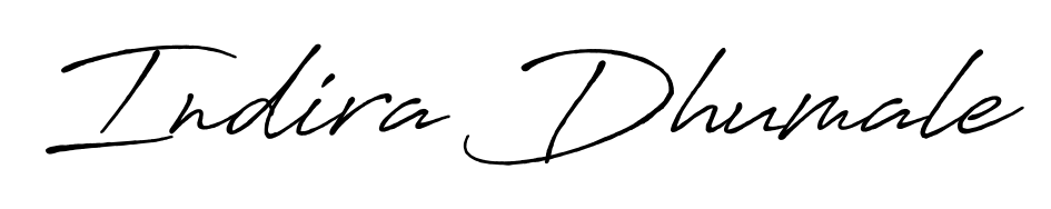 Indira Dhumale stylish signature style. Best Handwritten Sign (Antro_Vectra_Bolder) for my name. Handwritten Signature Collection Ideas for my name Indira Dhumale. Indira Dhumale signature style 7 images and pictures png