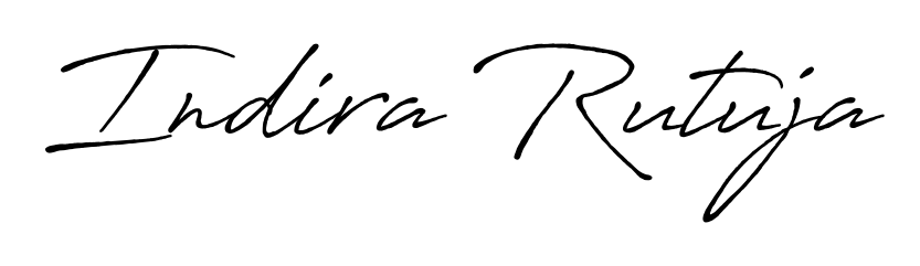 The Antro_Vectra_Bolder handwriting style adds charm and authenticity to name Indira Rutuja. A wonderful choice for personal thank-you notes. Indira Rutuja signature style 7 images and pictures png