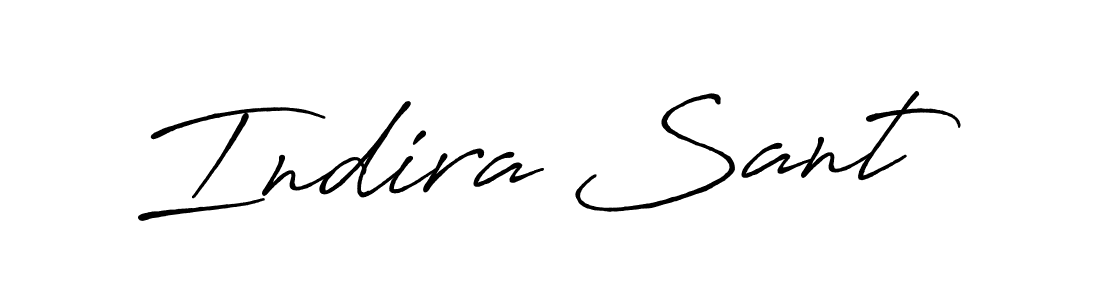 Create a beautiful signature design for name Indira Sant. With this signature (Antro_Vectra_Bolder) fonts, you can make a handwritten signature for free. Indira Sant signature style 7 images and pictures png