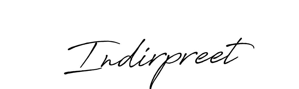 Indirpreet stylish signature style. Best Handwritten Sign (Antro_Vectra_Bolder) for my name. Handwritten Signature Collection Ideas for my name Indirpreet. Indirpreet signature style 7 images and pictures png