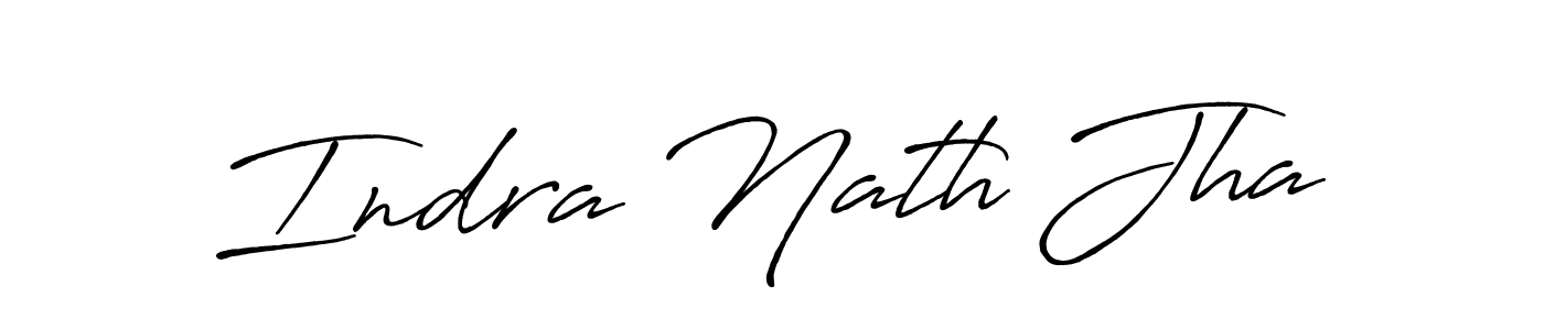 Antro_Vectra_Bolder is a professional signature style that is perfect for those who want to add a touch of class to their signature. It is also a great choice for those who want to make their signature more unique. Get Indra Nath Jha name to fancy signature for free. Indra Nath Jha signature style 7 images and pictures png