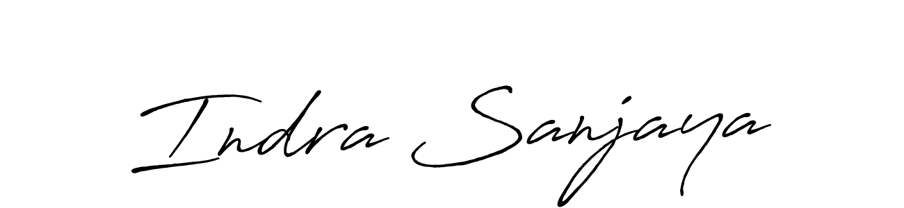 Create a beautiful signature design for name Indra Sanjaya. With this signature (Antro_Vectra_Bolder) fonts, you can make a handwritten signature for free. Indra Sanjaya signature style 7 images and pictures png