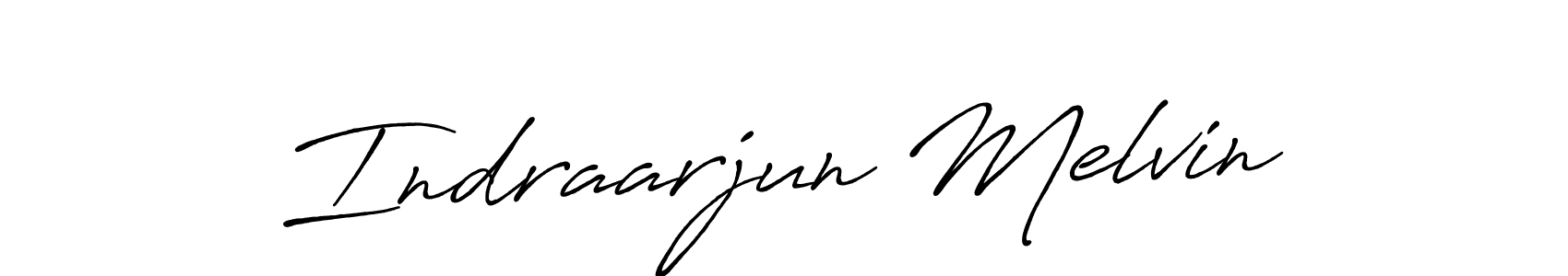 Make a beautiful signature design for name Indraarjun Melvin. With this signature (Antro_Vectra_Bolder) style, you can create a handwritten signature for free. Indraarjun Melvin signature style 7 images and pictures png
